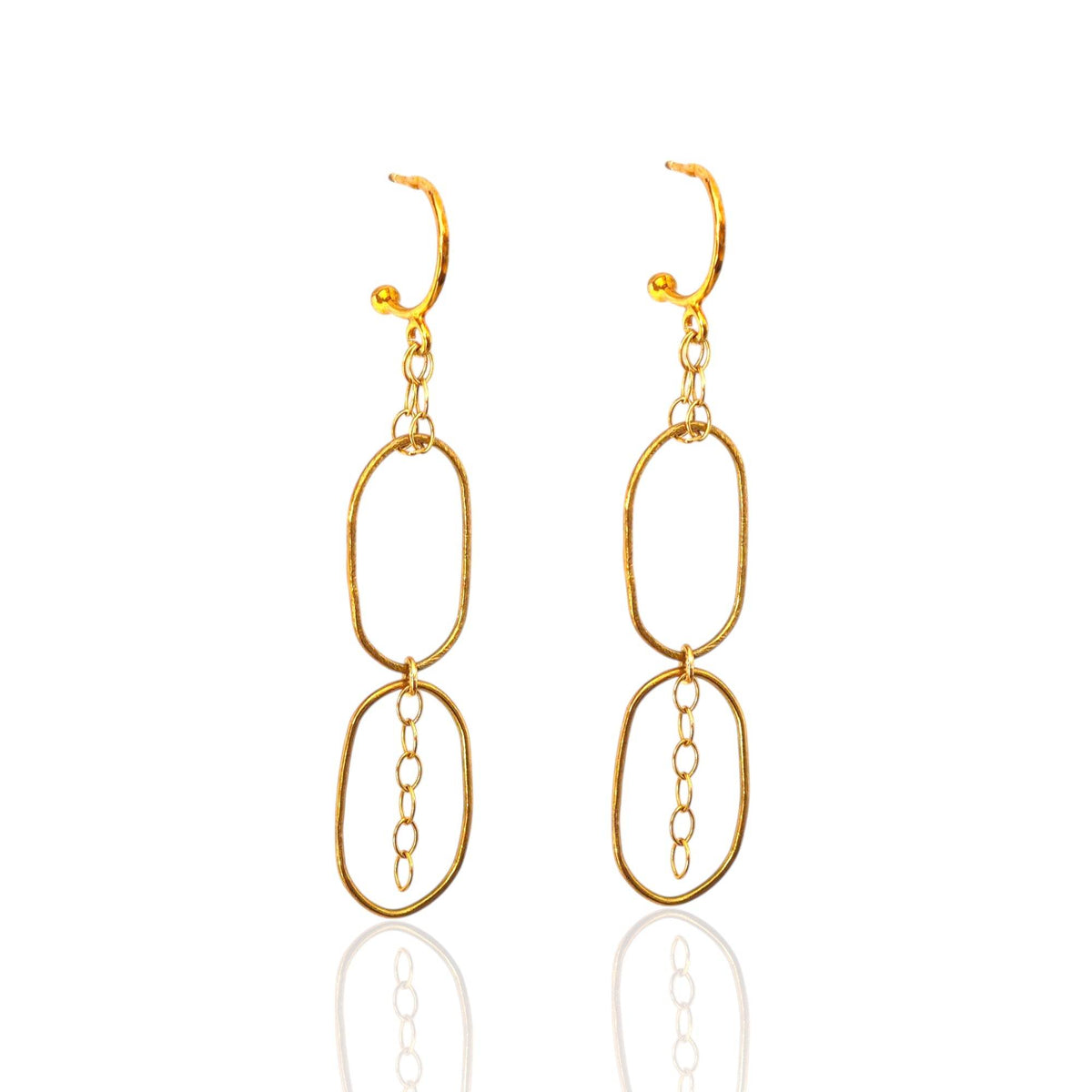 Golden Link Echo Earrings - Athenart 