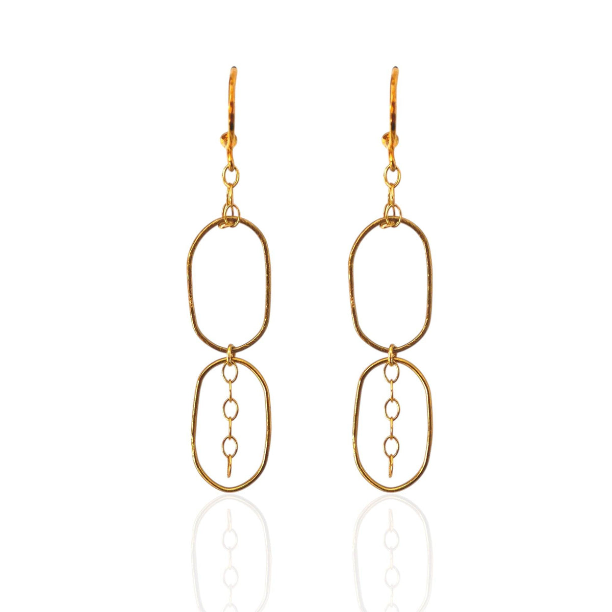 Golden Link Echo Earrings - Athenart 