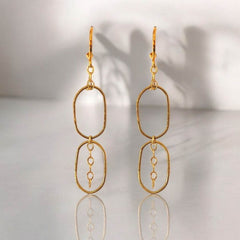 Golden Link Echo Earrings - Athenart 