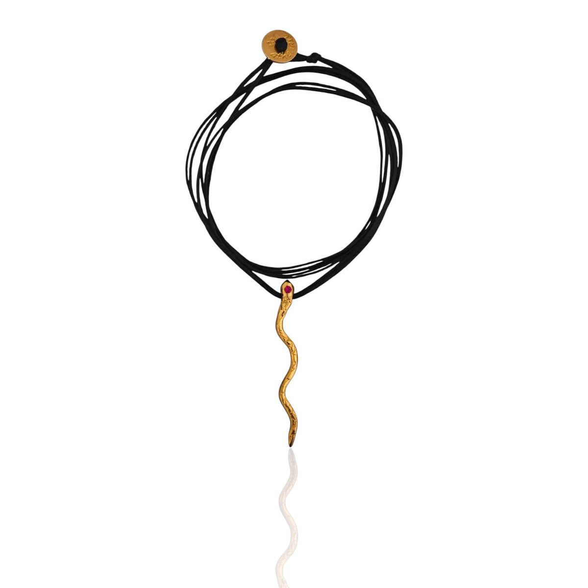 Ophis Snake Charm Necklace - Athenart 