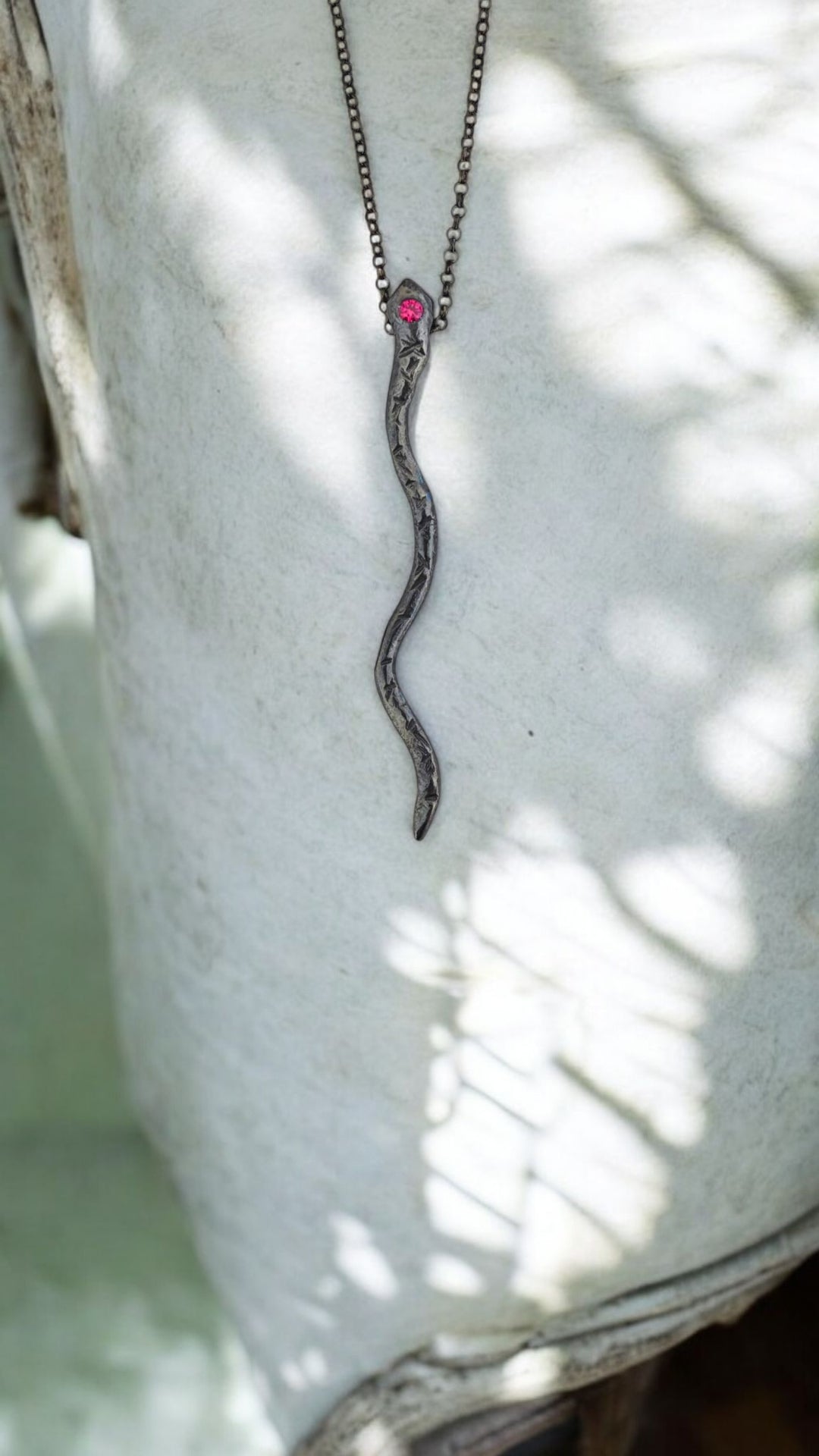 Ophis Snake Charm Necklace - Athenart 