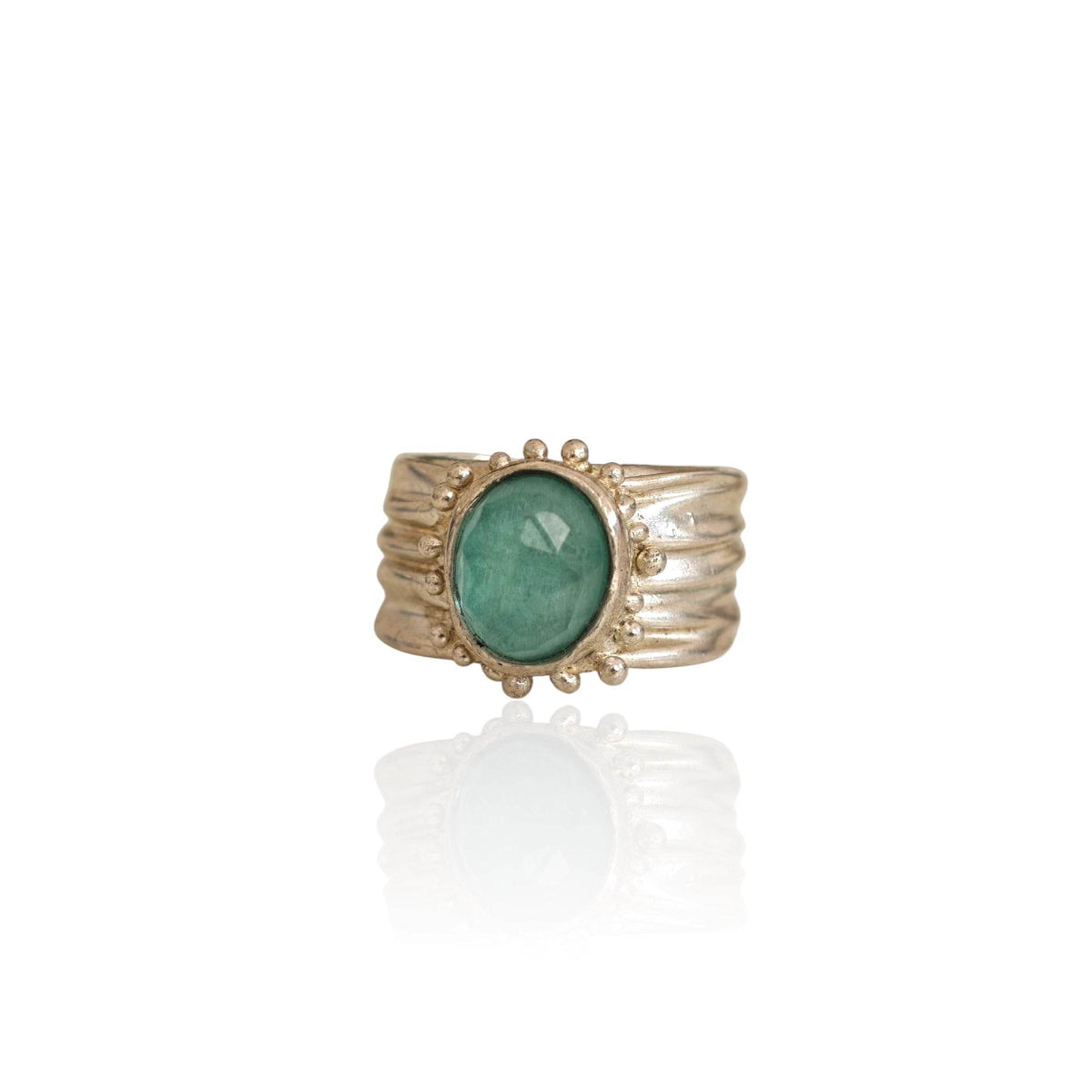 Aventurine Silver Ring - Athenart 