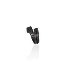 Blaxk silver unisex designer  ring by Athenart, made in Greece, greek jewelry designers, wholesale greek jewelry 