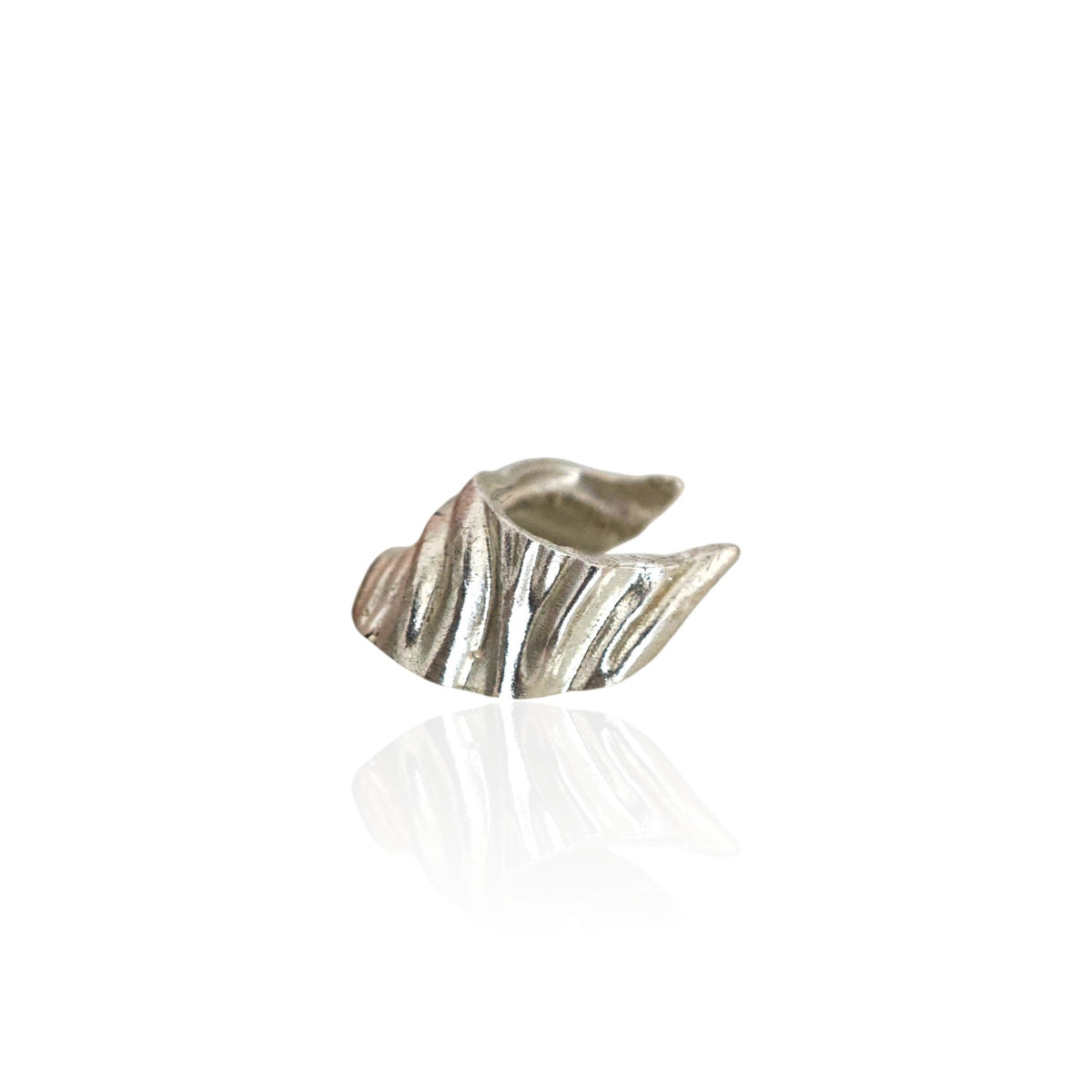 Silver Sculptural Ear Cuff