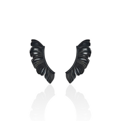 Aether Wing Ear Climber Earrings, Sculptural Wings