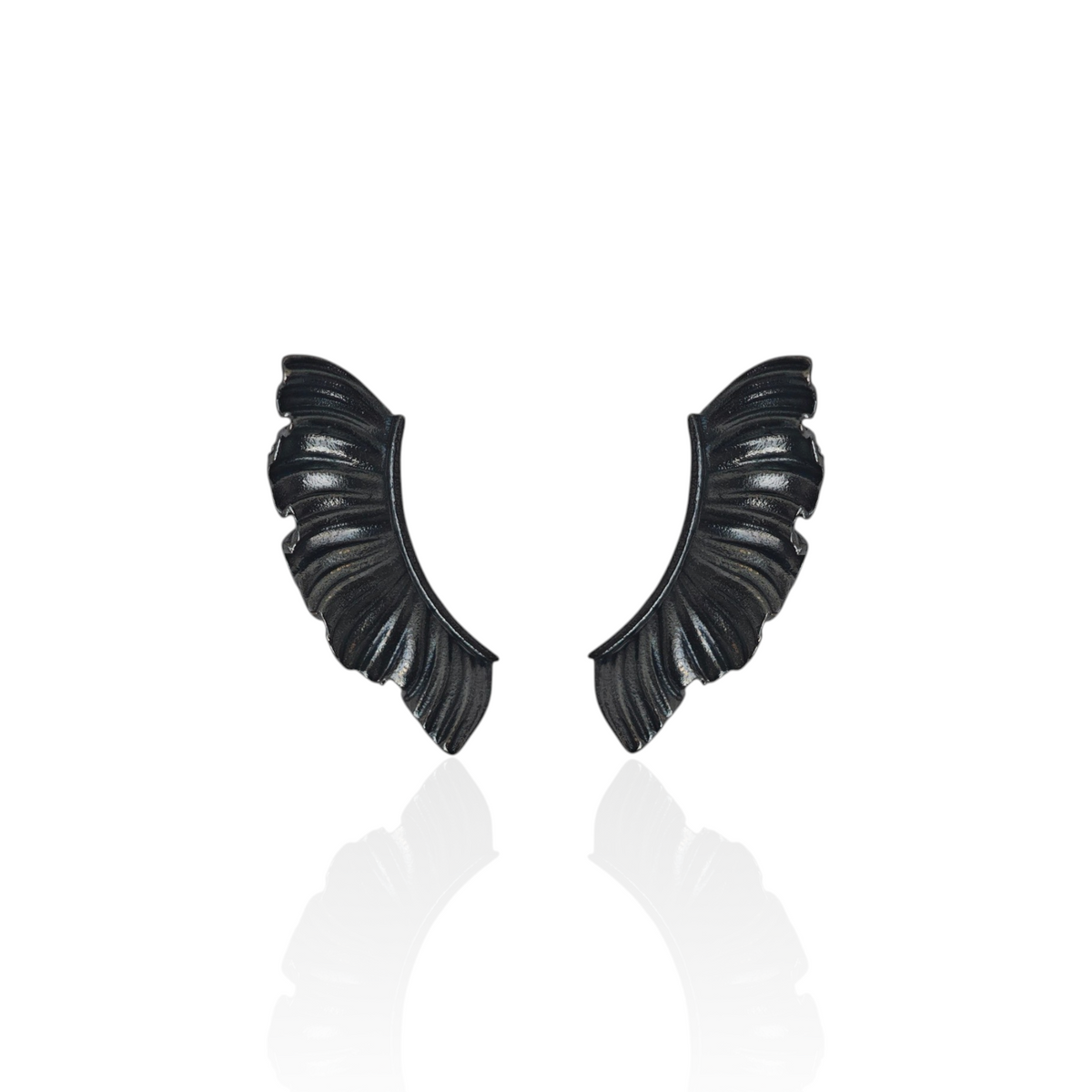 Aether Wing Ear Climber Earrings, Sculptural Wings