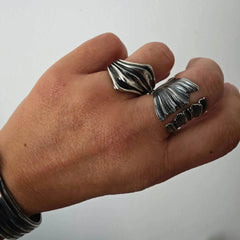 Wavy fold silver ring - Athenart 