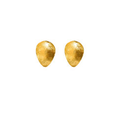 Luxury handcrafted silver GOLD PLATED stud earrings by Athenart Jewelry.
