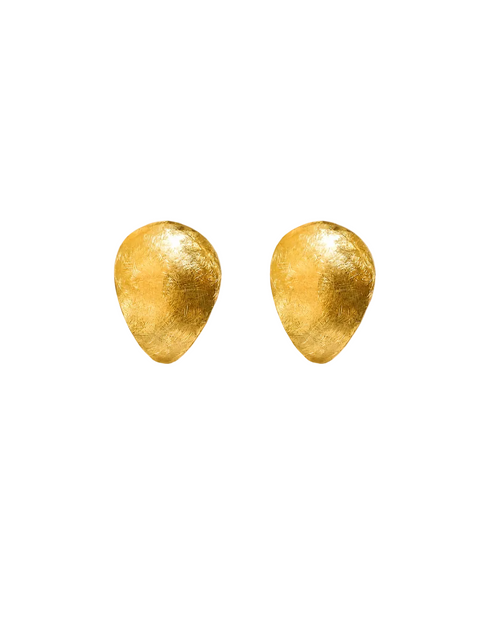 Luxury handcrafted silver GOLD PLATED stud earrings by Athenart Jewelry.