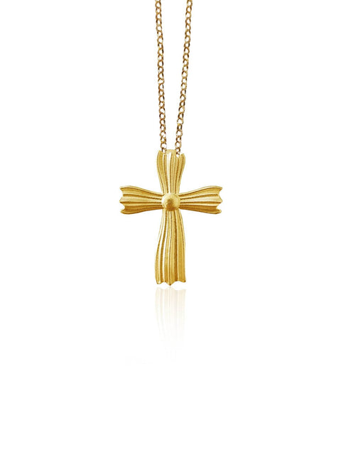 Fustanela Medium Cross Pendant - Athenart 