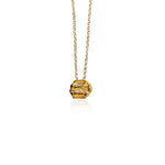 Handmade nugget charm necklace in gold plated silver without stones