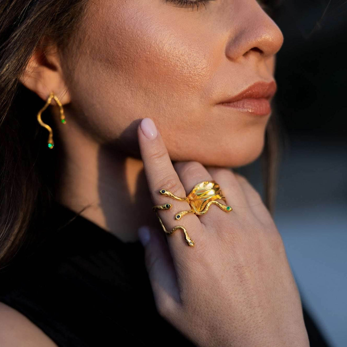 Serpent Gaze Earrings - Athenart 