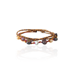Unique Athenart bracelet with pearls, braided cords, and silver closure