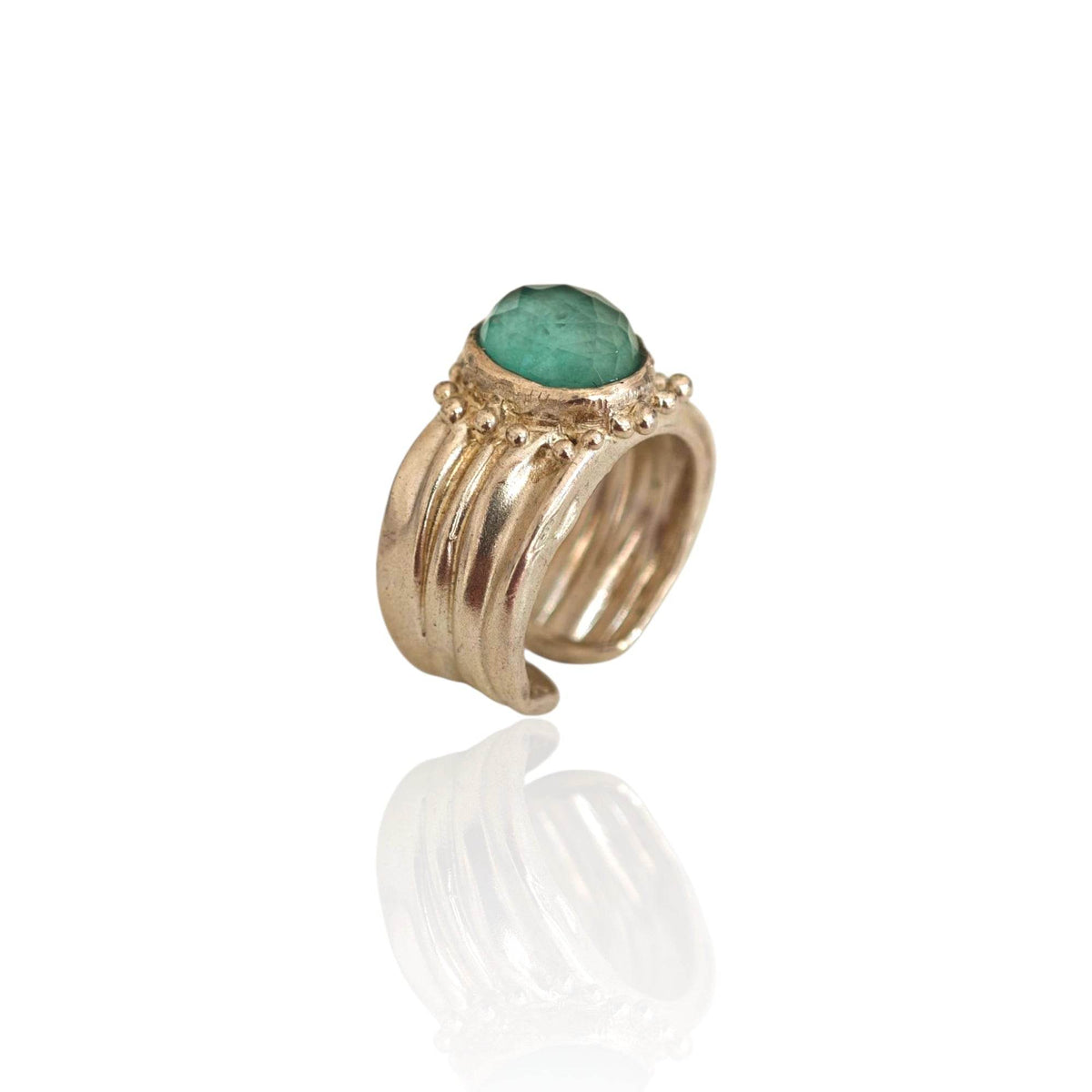 Aventurine Silver Ring - Athenart 