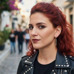 Athenart rock style chain earrings, wholesale earrings