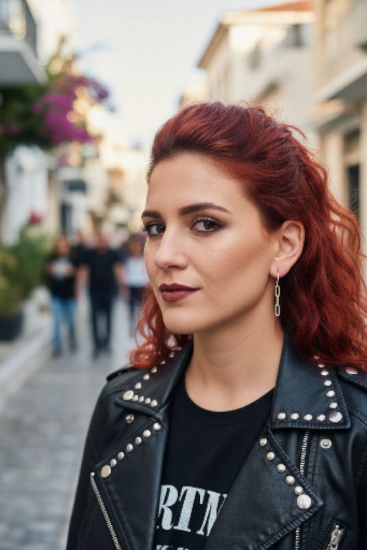 Athenart rock style chain earrings, wholesale earrings