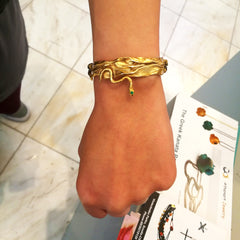 Guardian Serpent Silver Bracelet with Zircons