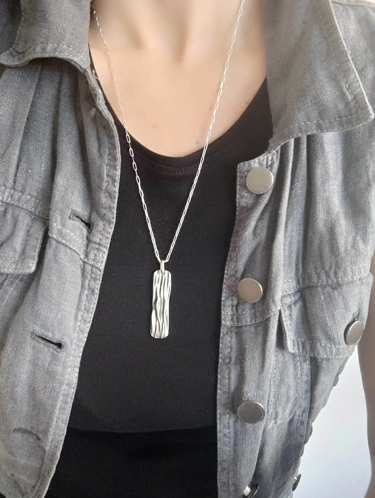 Unisex Storyfold silver Pendant - Athenart 