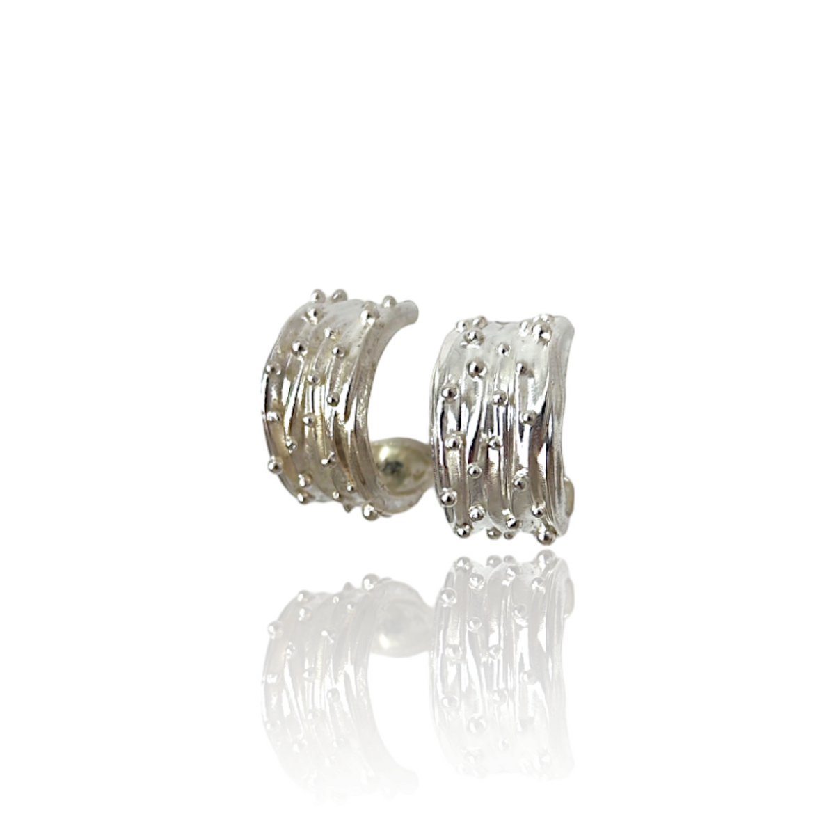 Silver Athenais Constellation hoop earrings  by Athenart - Wholesale Greek Jewelry Κρίκοι Ελλήνων σχεδιαστών