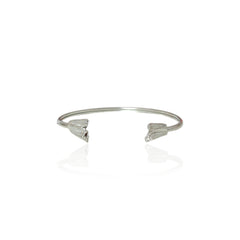 Athenais sterling silver open cuff bracelet inspired by ancient Greek drapery
