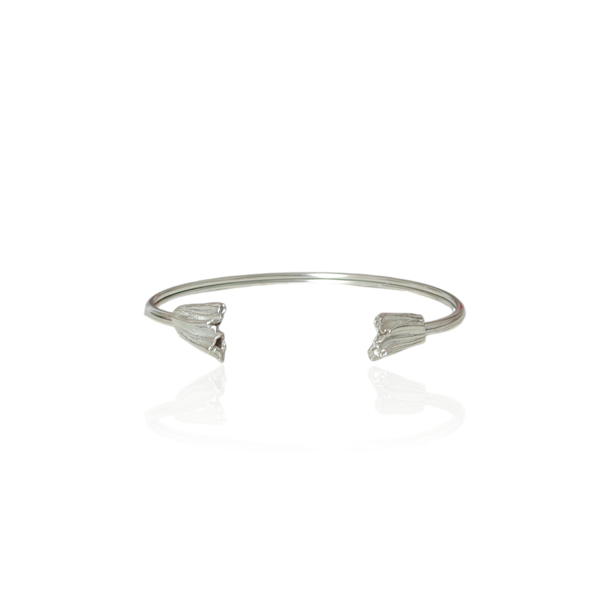 Athenais sterling silver open cuff bracelet inspired by ancient Greek drapery