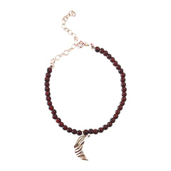 Celene crescent moon garnet bracelet by Athenart