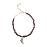 Celene crescent moon garnet bracelet by Athenart