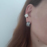 Whispers of the Peplos: Storyfold Hoop Earrings - Athenart 