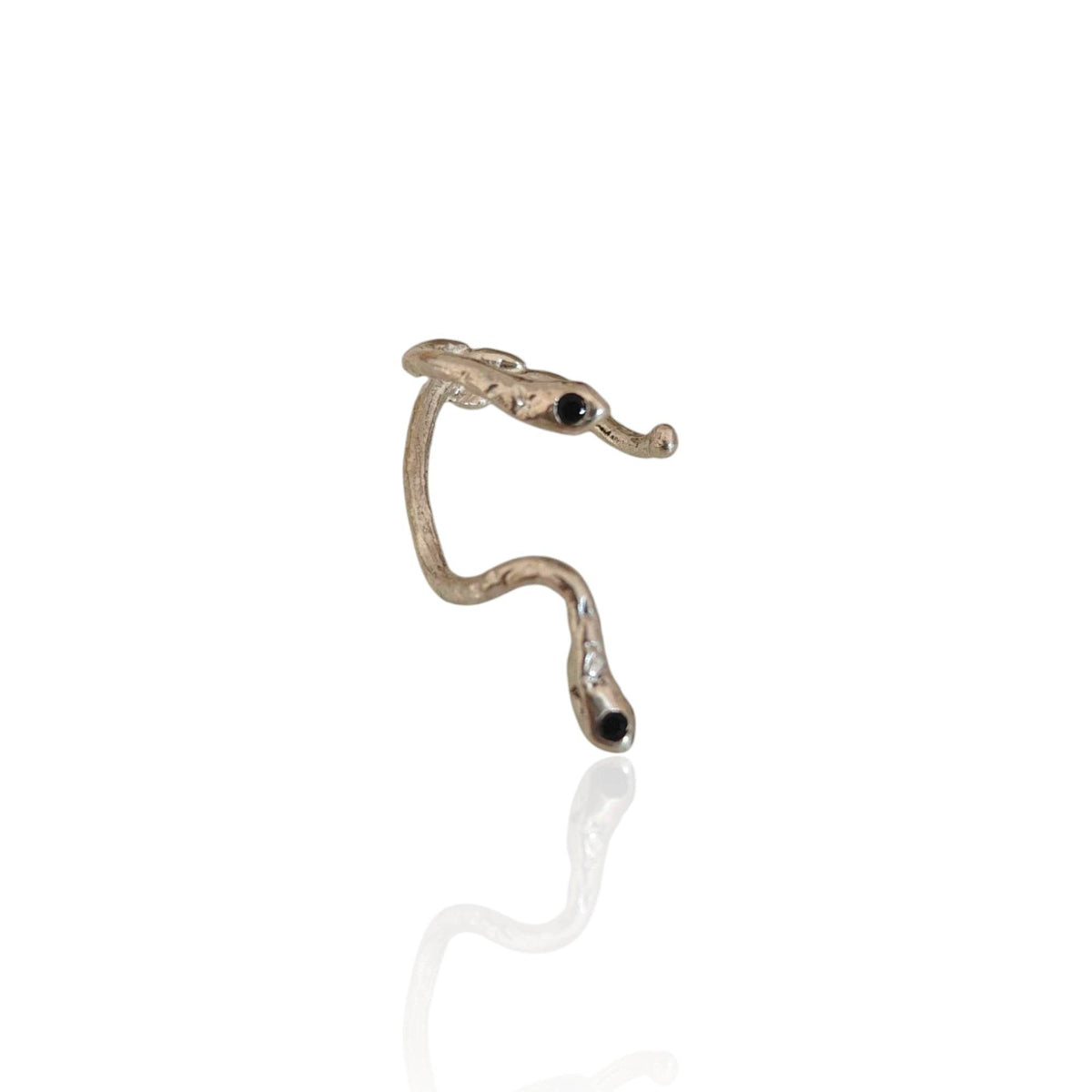Silver Snake Ear Cuff - Athenart 
