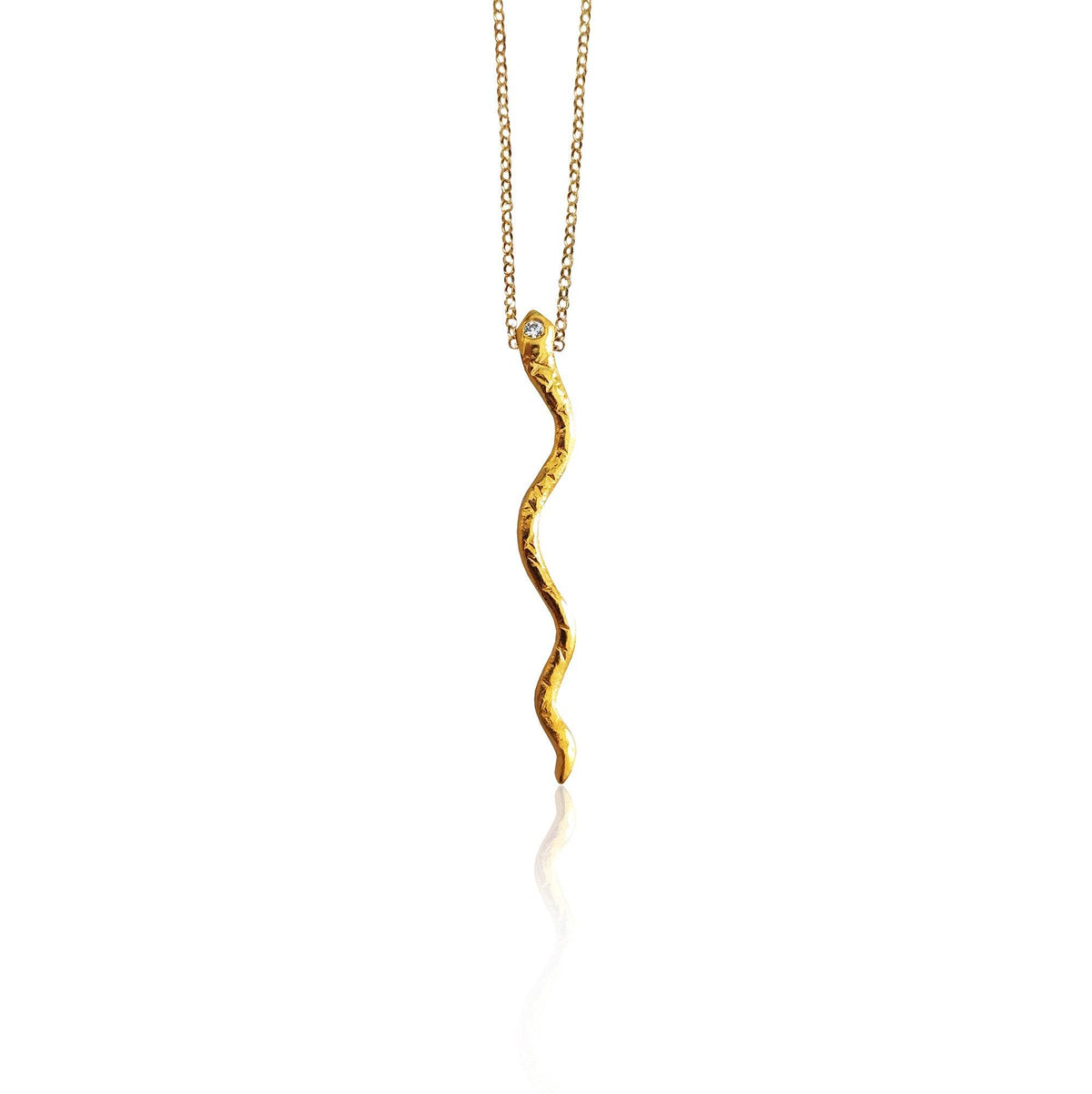 Ophis Snake Charm Necklace - Athenart 