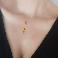 Ophis Snake Charm Necklace - Athenart 