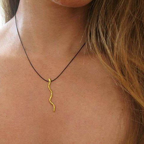 Ophis Snake Charm Necklace - Athenart 