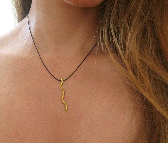 Ophis Snake Charm Necklace - Athenart 