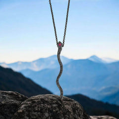Ophis Snake Charm Necklace - Athenart 