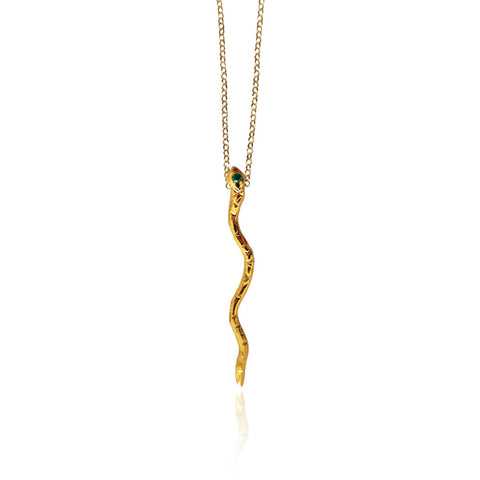 Ophis Snake Charm Necklace - Athenart 