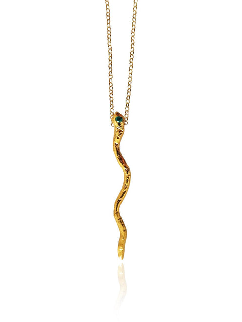 Ophis Snake Charm Necklace - Athenart 