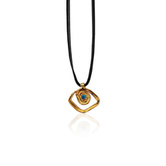 Spiral Eye Charm Necklace - Athenart 
