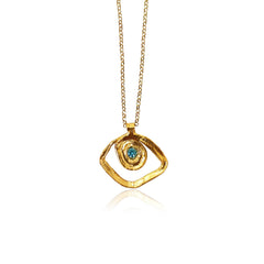 Spiral Eye Charm Necklace - Athenart 