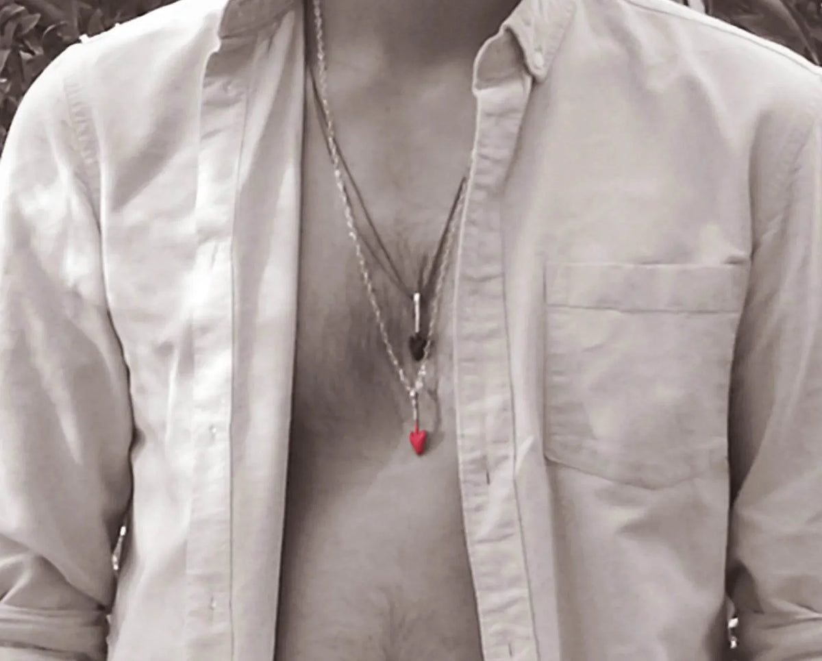 Unisex silver arrow head pendant - Athenart 