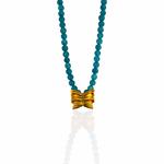 Handmade butterfly necklace with turquoise jade beads by Athenart