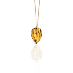 Peplos Wavy Drop charm necklace in gold-plated silver on 40–42 cm chain – Athenart