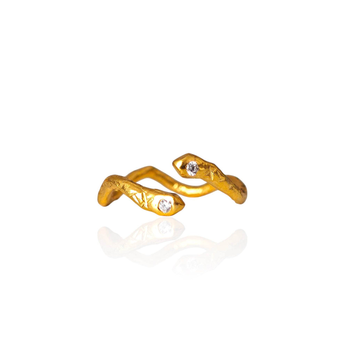 Ophis Double Snake Ring - Athenart 
