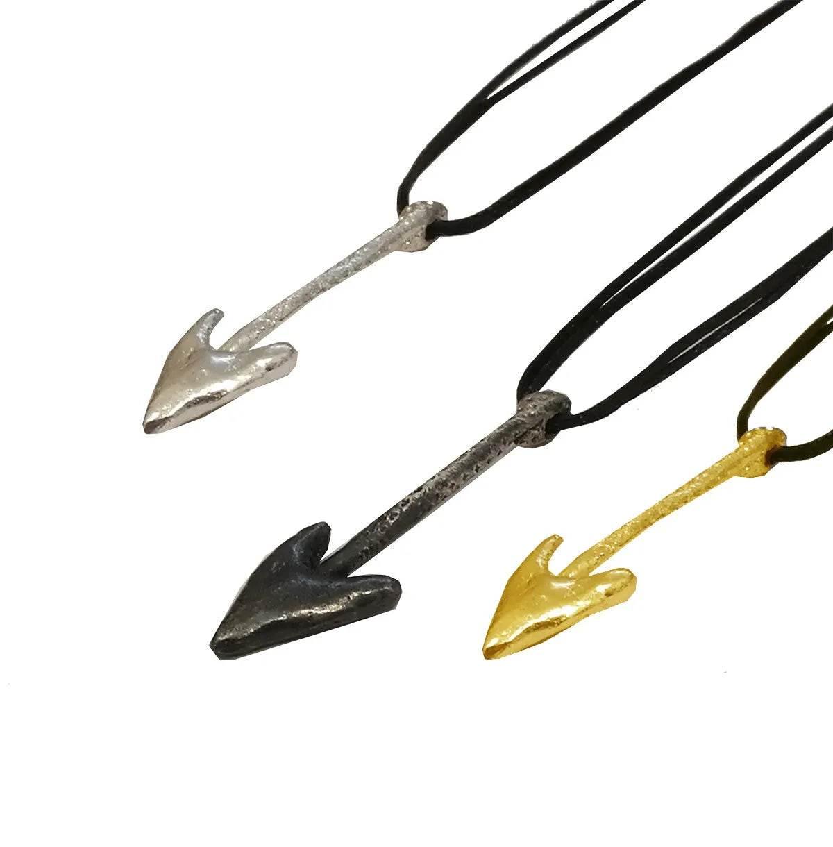 Unisex silver arrow head pendant - Athenart 