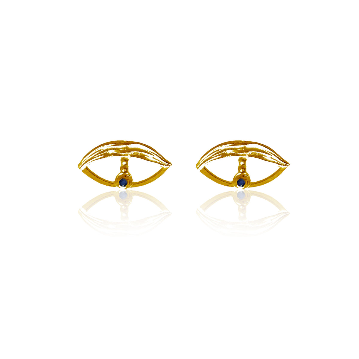 Argus Eye Gold Stud Earrings