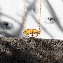 Small Argus Eye Necklace - Delicate Guardian | Athenart - Athenart 