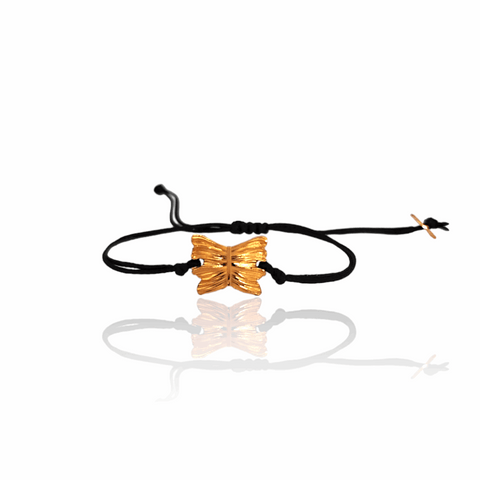 Golden Butterfly Cord Bracelet - Athenart 