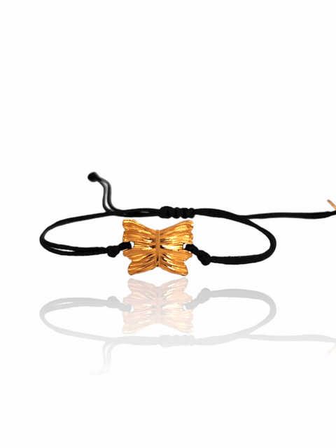 Golden Butterfly Cord Bracelet - Athenart 