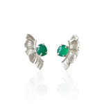 Argus Earrings with Green Agate - Athenart 