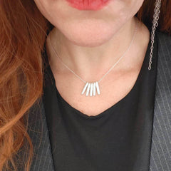 Two-Tone Oval Charm Necklace - Athenart 