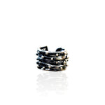 Oxidized silver ear cuff by Athenart, wholesale available made in Greece 